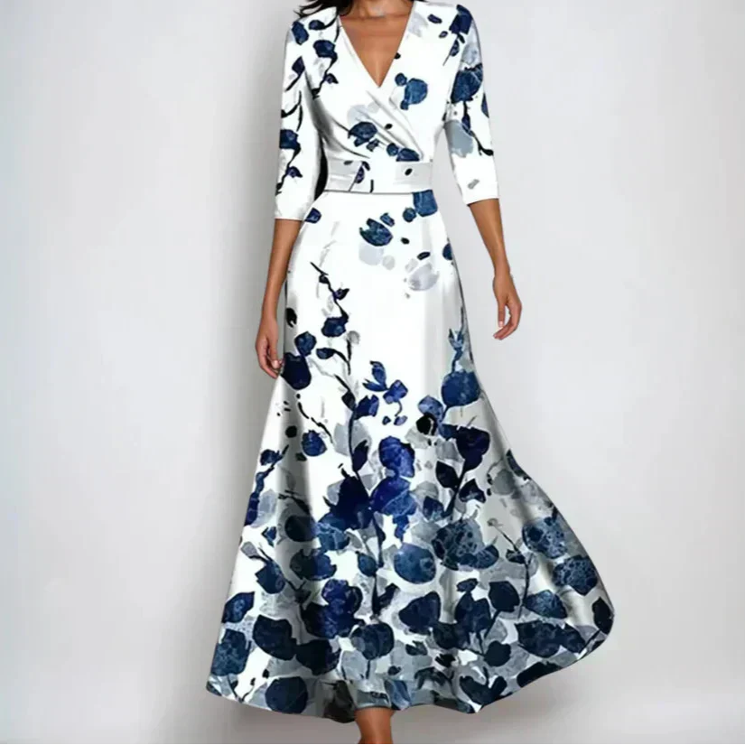 Emily | V-Neck Floral Tie-Waist Dress
