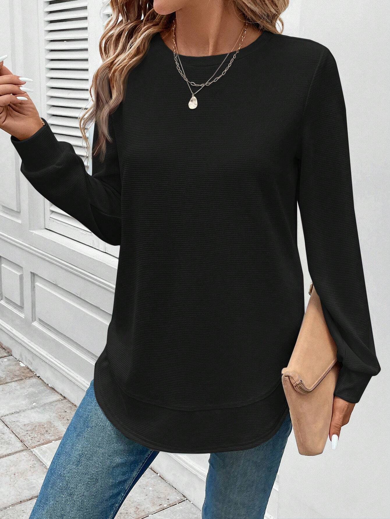 Maison™ | Round Neck Long-Sleeve Top