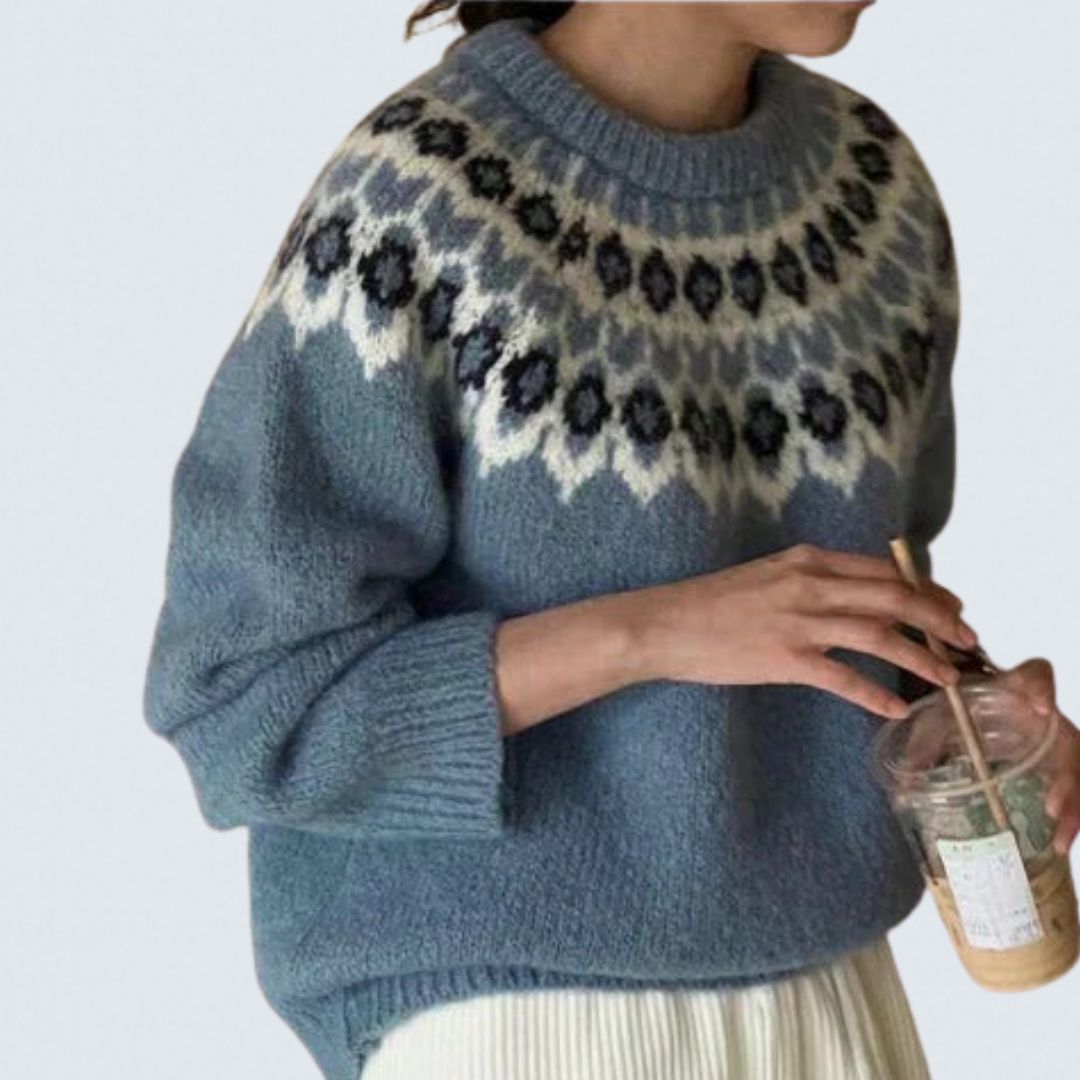 Sophie | Stylish Jacquard Sweater