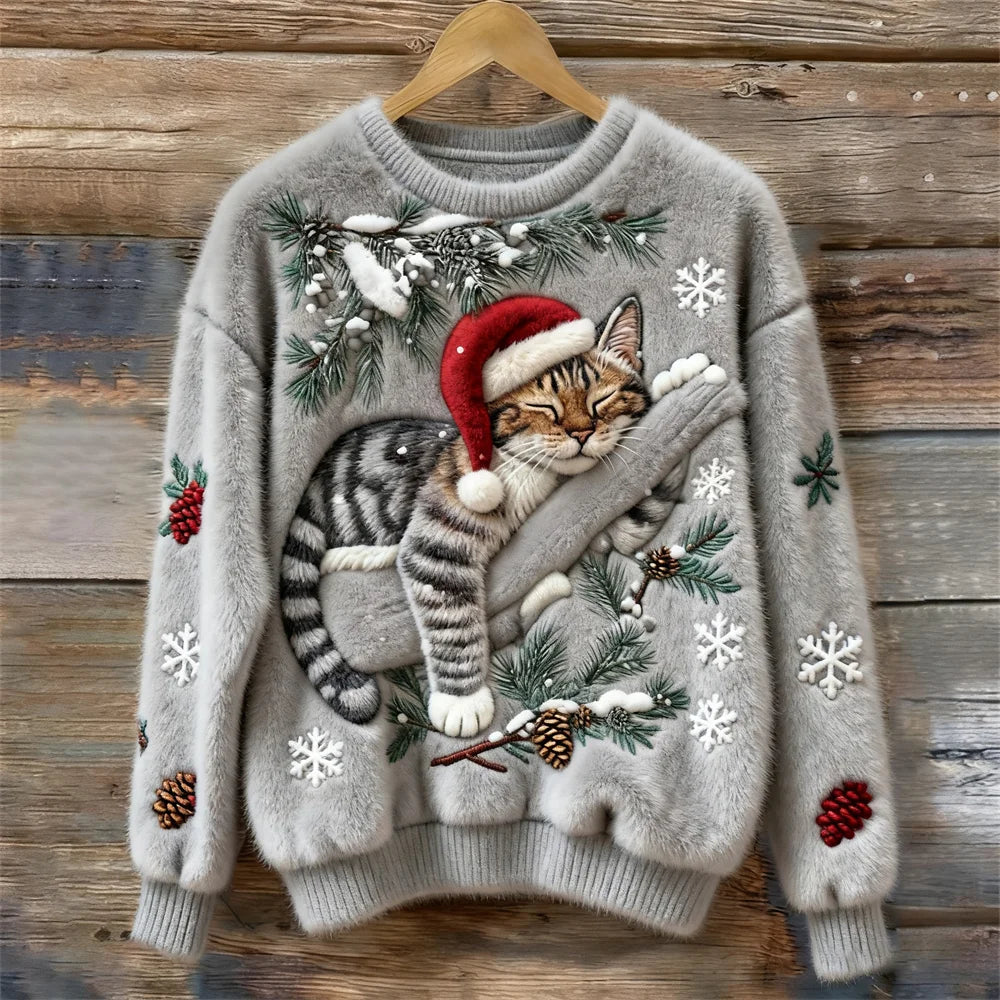 Noemie™ | Holiday Cat Plush Sweater