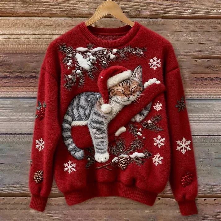 Noemie™ | Holiday Cat Plush Sweater
