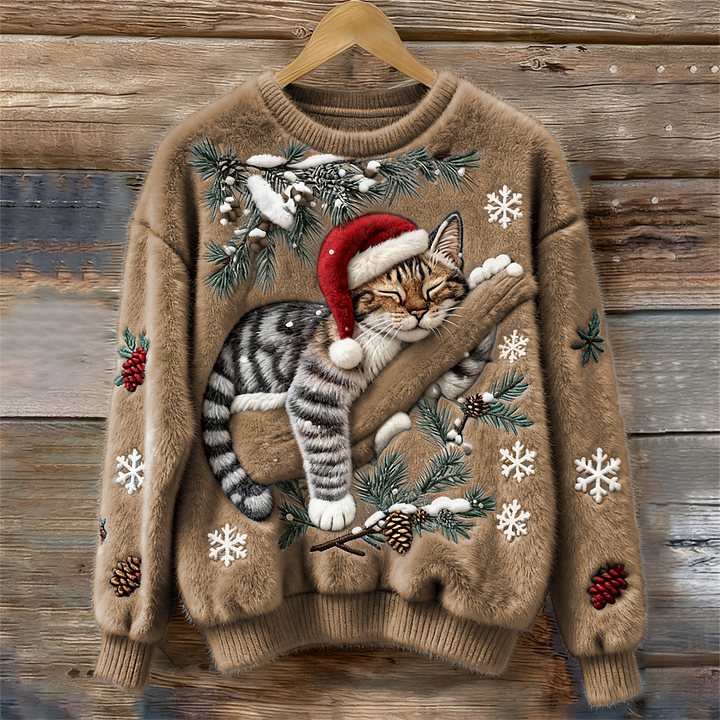 Noemie™ | Holiday Cat Plush Sweater