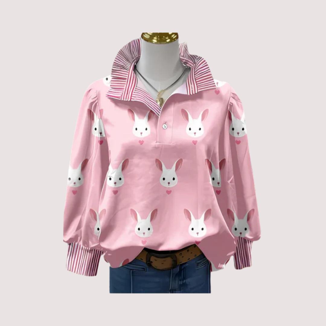 Irinia™ | Stylish Long-Sleeve Blouse with Unique Print