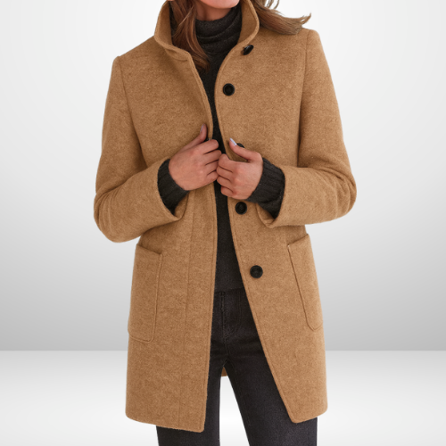 Maren | Sleek Wool-Blend Tailored Coat