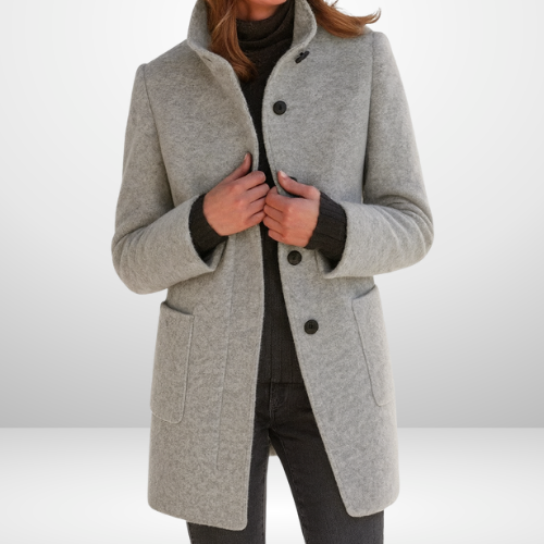 Maren | Sleek Wool-Blend Tailored Coat