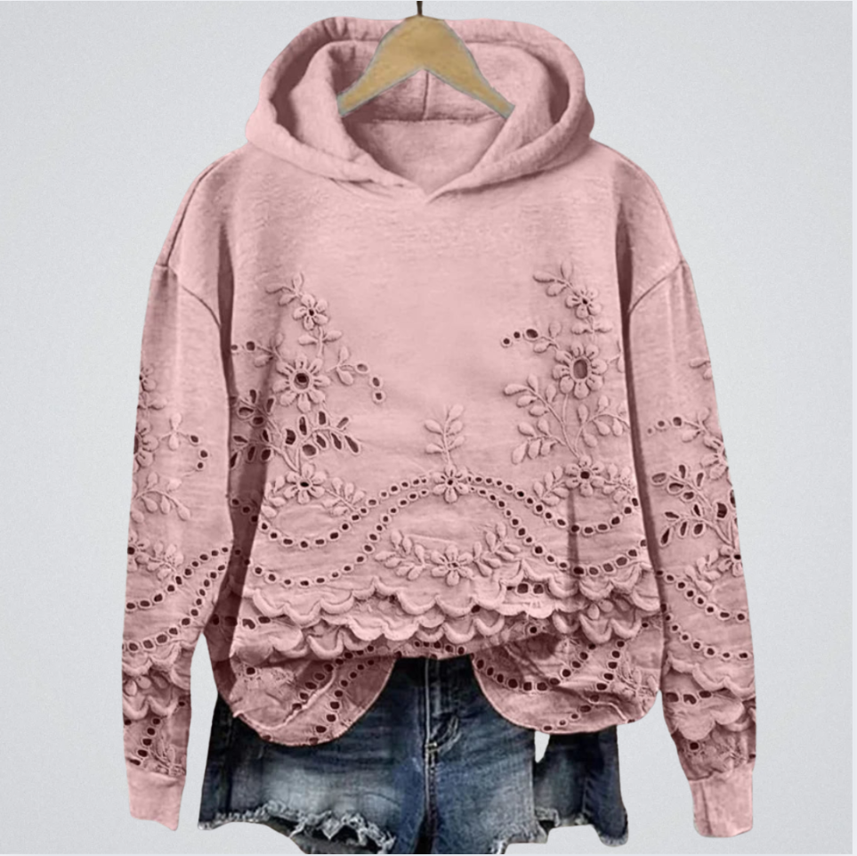 Sofie | Hoodie with Floral Embroidery