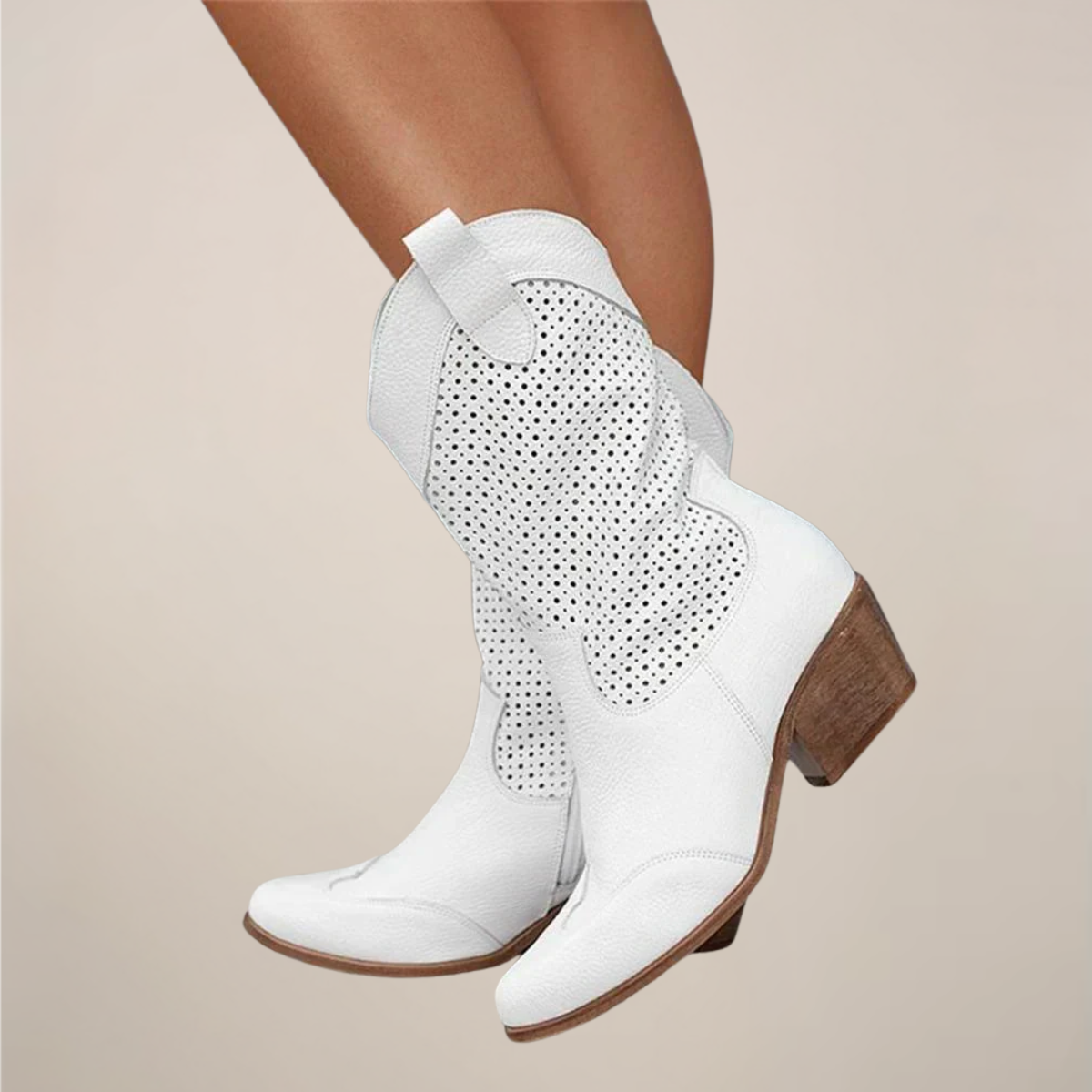 Women’s Perforated Western Mid-Calf Boots