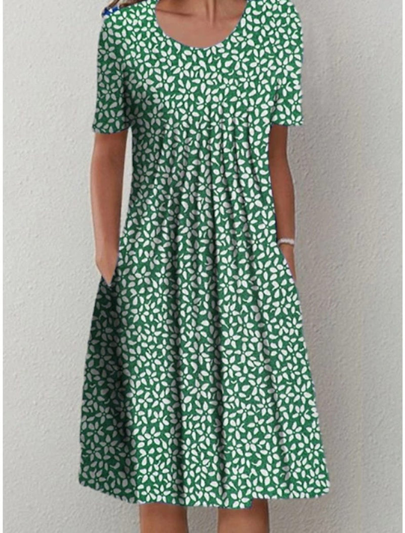 Yrsa | Stylish and Casual Floral Dress with Pockets