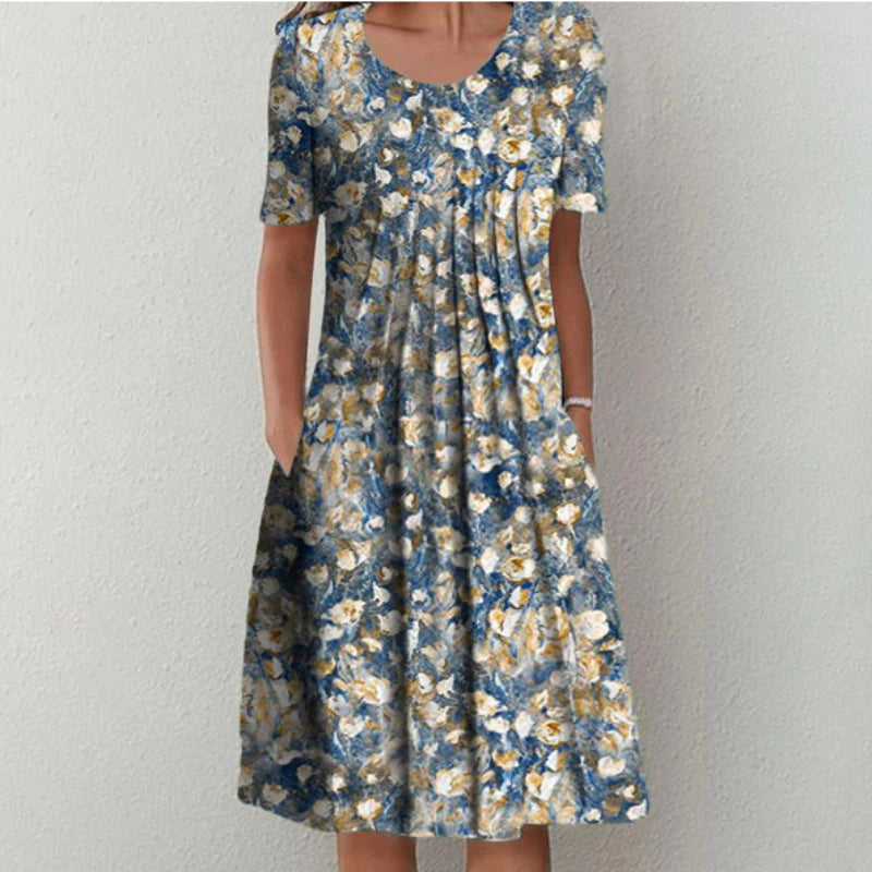 Yrsa | Stylish and Casual Floral Dress with Pockets