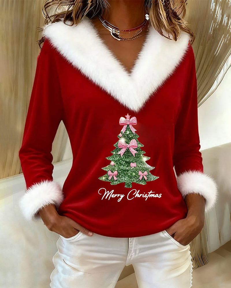 Janika - Warm Christmas V-Neck Sweater