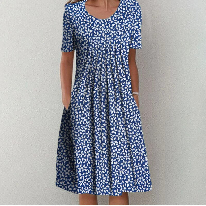 Yrsa | Stylish and Casual Floral Dress with Pockets