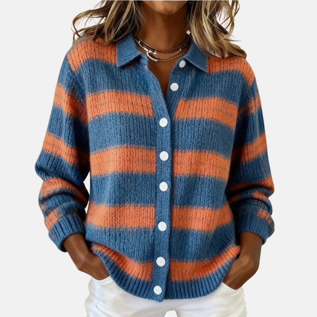 Livia | Striped Knitted Cardigan