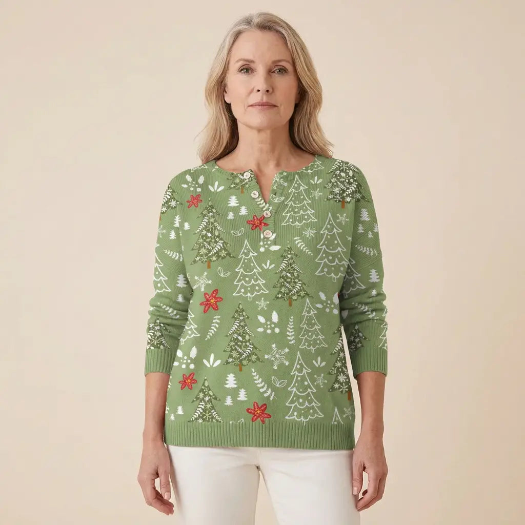 Maren - Christmas Sweater With Buttons