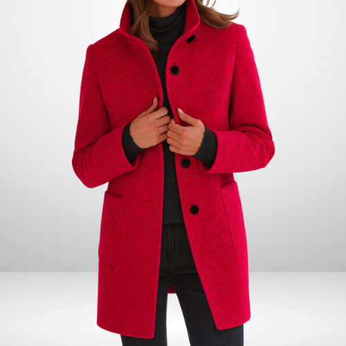 Maren | Sleek Wool-Blend Tailored Coat