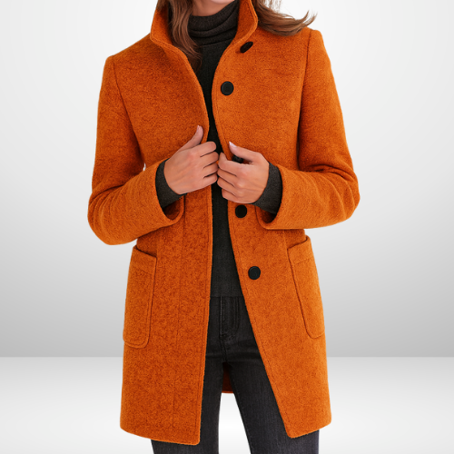 Maren | Sleek Wool-Blend Tailored Coat