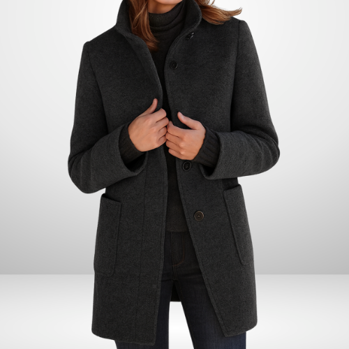 Maren | Sleek Wool-Blend Tailored Coat