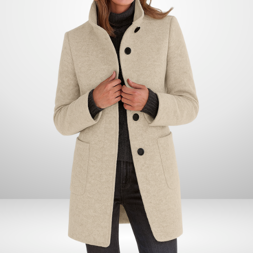 Maren | Sleek Wool-Blend Tailored Coat