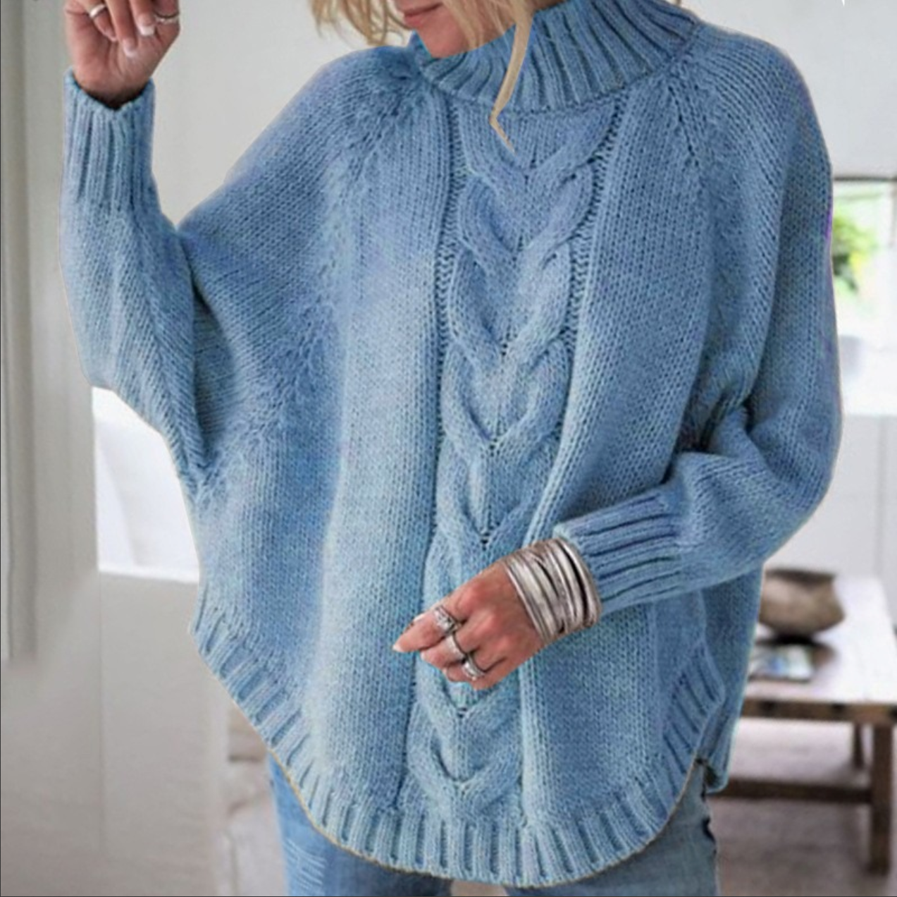 Pamella - Cable Knit Oversized Sweater