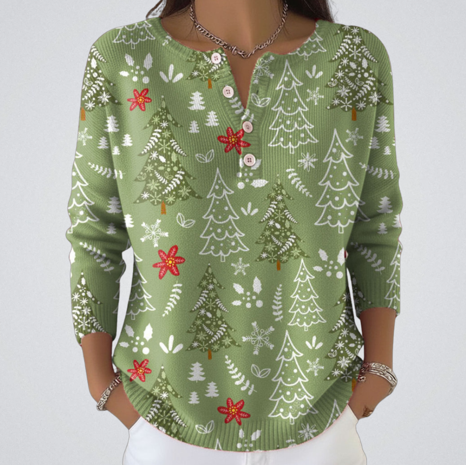 Maren - Christmas Sweater With Buttons
