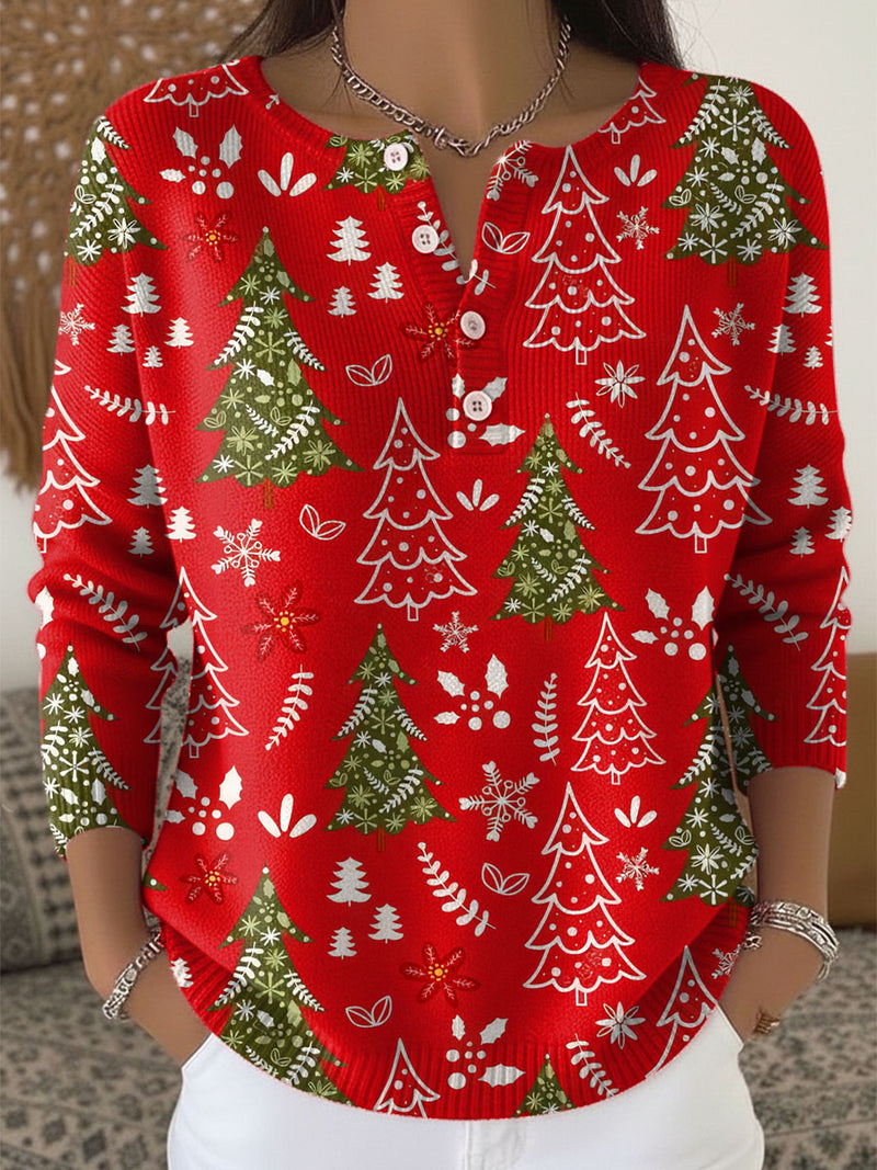 Maren - Christmas Sweater With Buttons